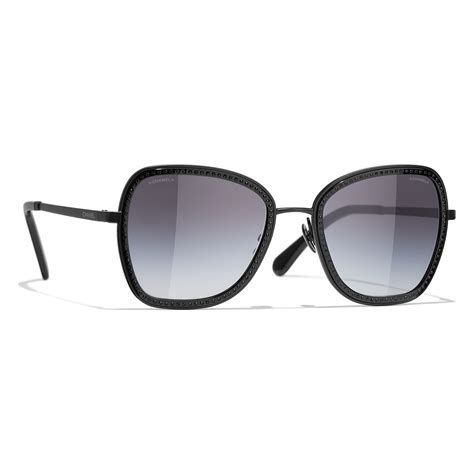 CHANEL Sunglasses: Square Sunglasses, metal & strass 4277B 